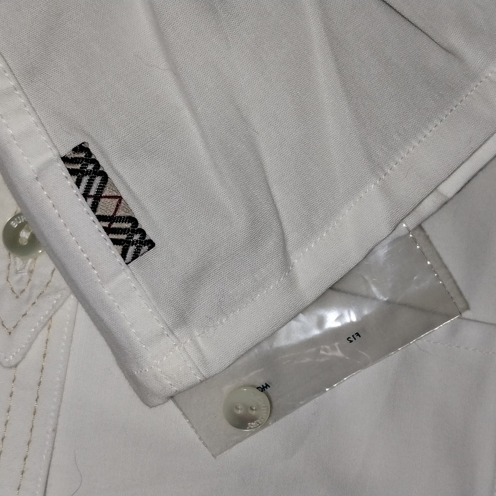 Burberry Asymmetrical Ivory Button-Up Shirt - Picture 7 of 11